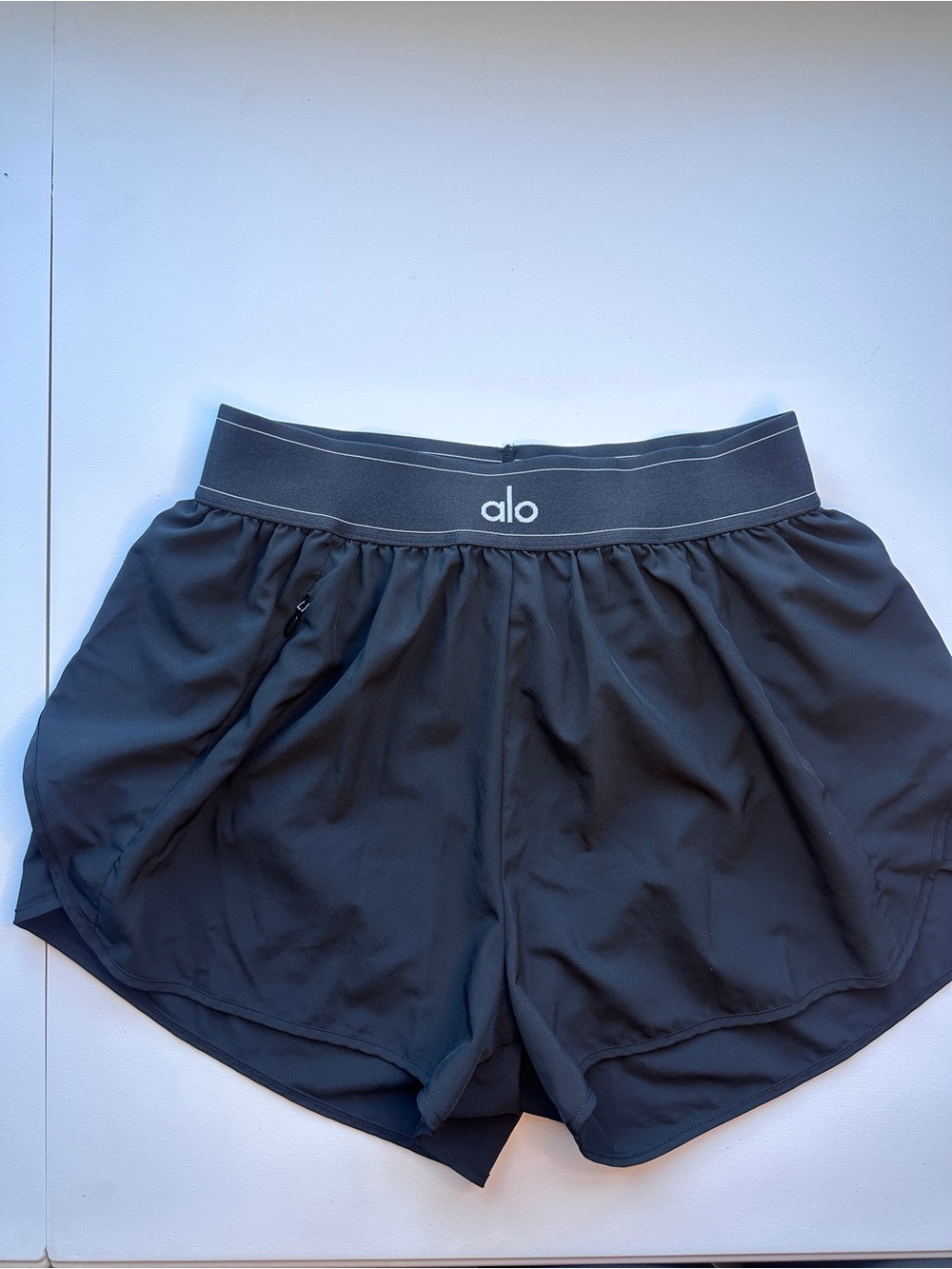 ALO Yoga Black Match Point Shorts